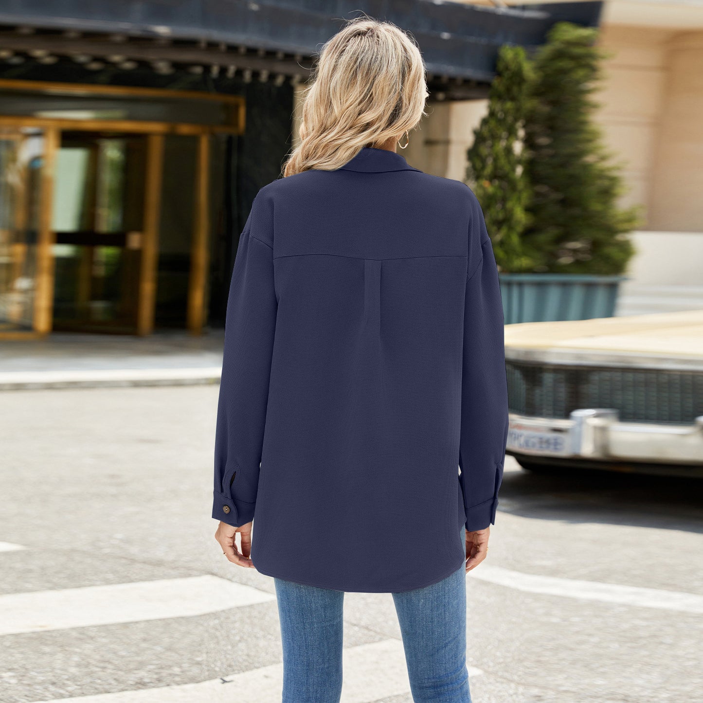 Maison Vivant Lapel Single-breasted Long Sleeve Top