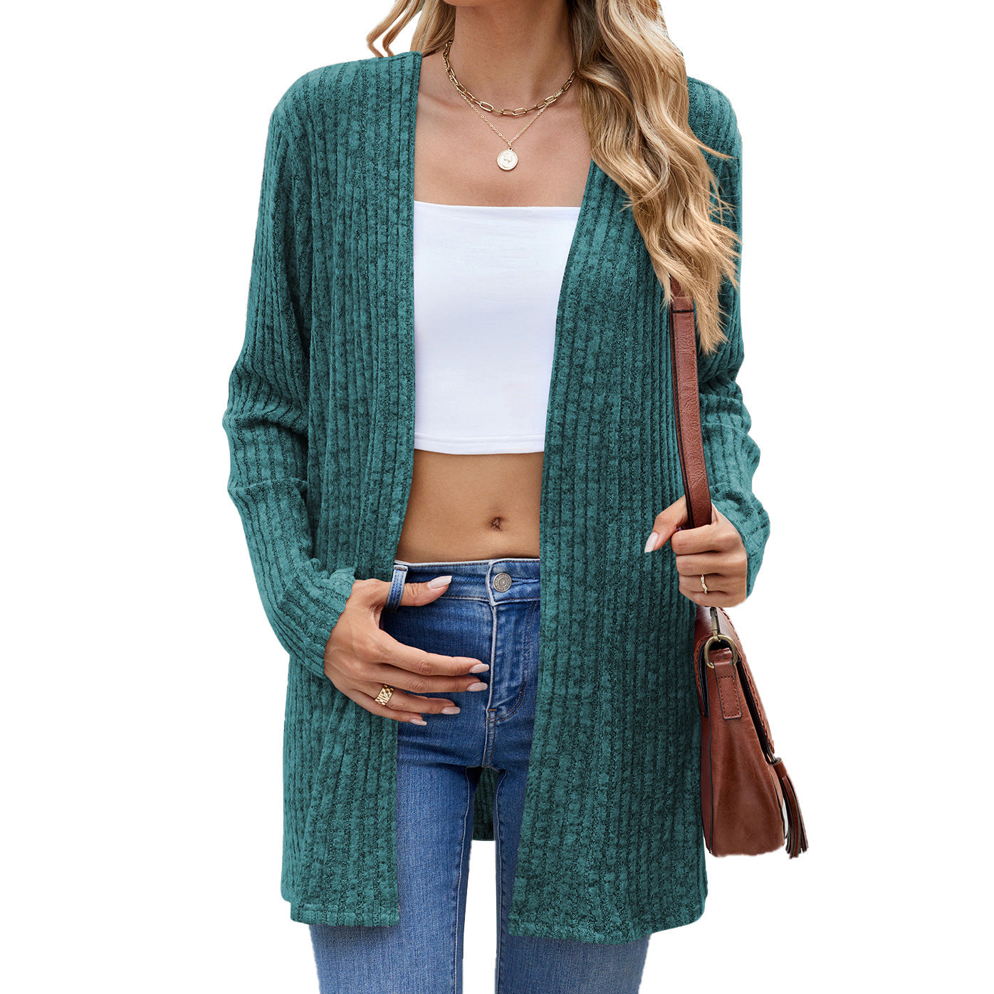 Long Sleeve Loose Sunken Cardigan (9 color options)