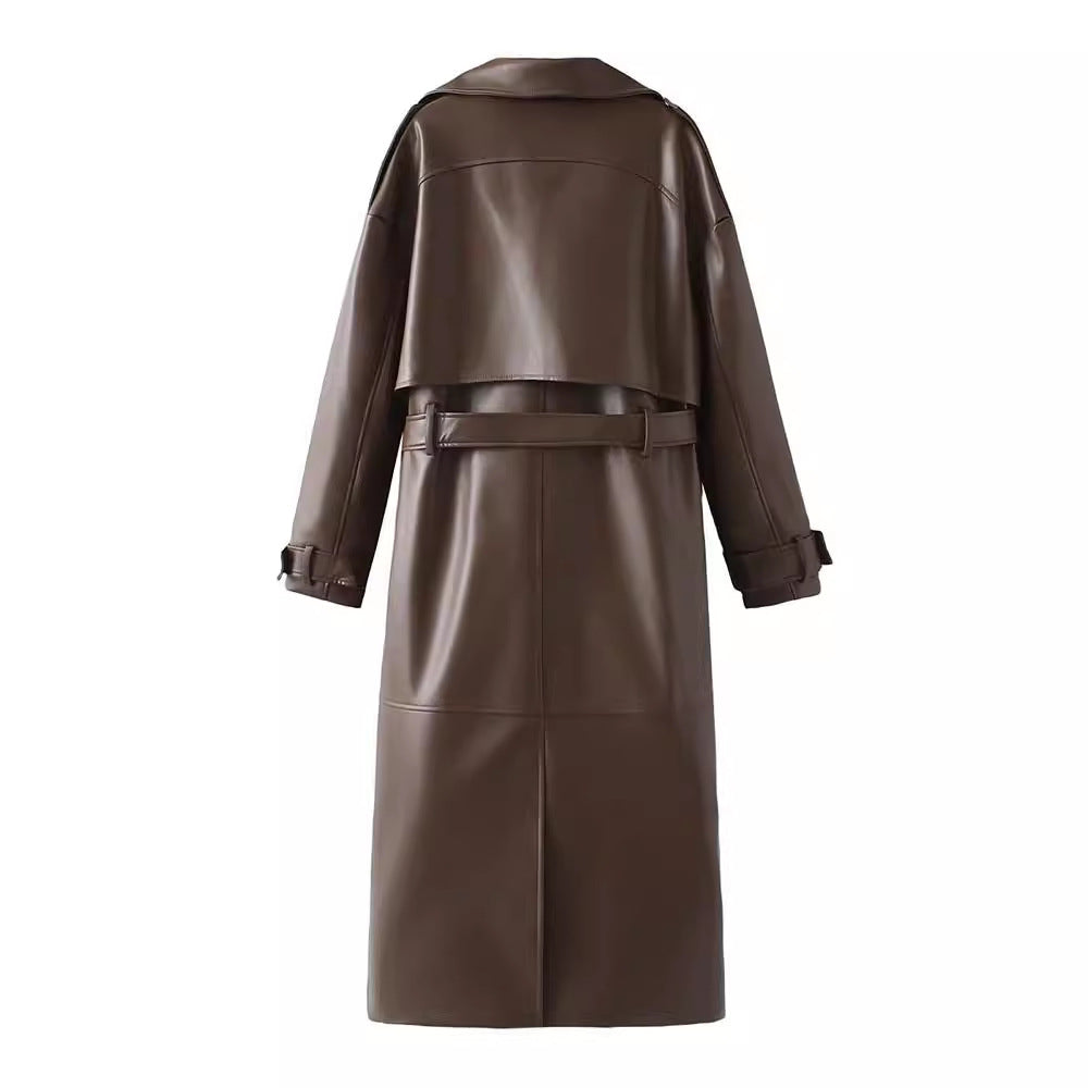 Maison Vivant Leather Trench Coat