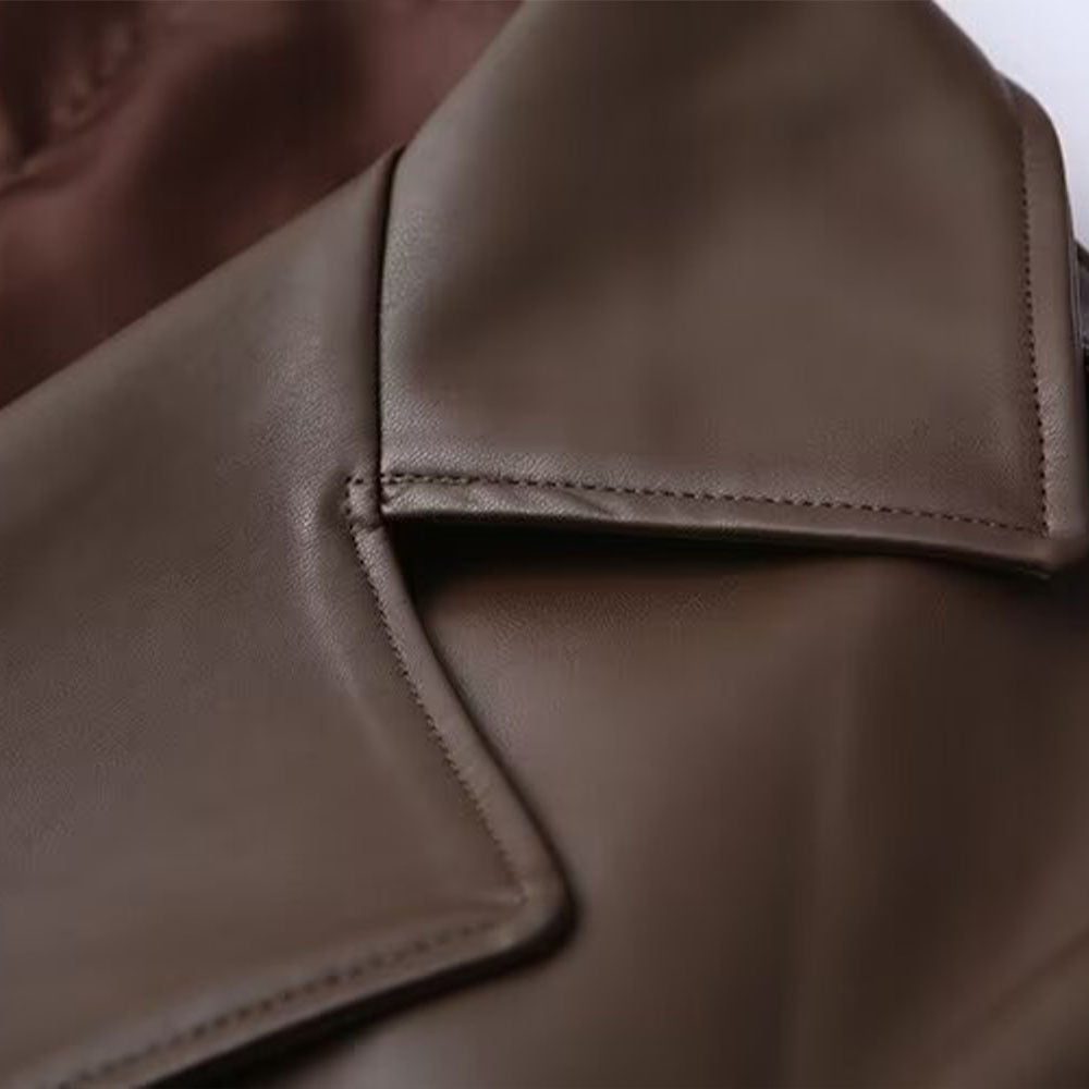 Maison Vivant Leather Trench Coat