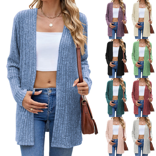 Long Sleeve Loose Sunken Cardigan (9 color options)