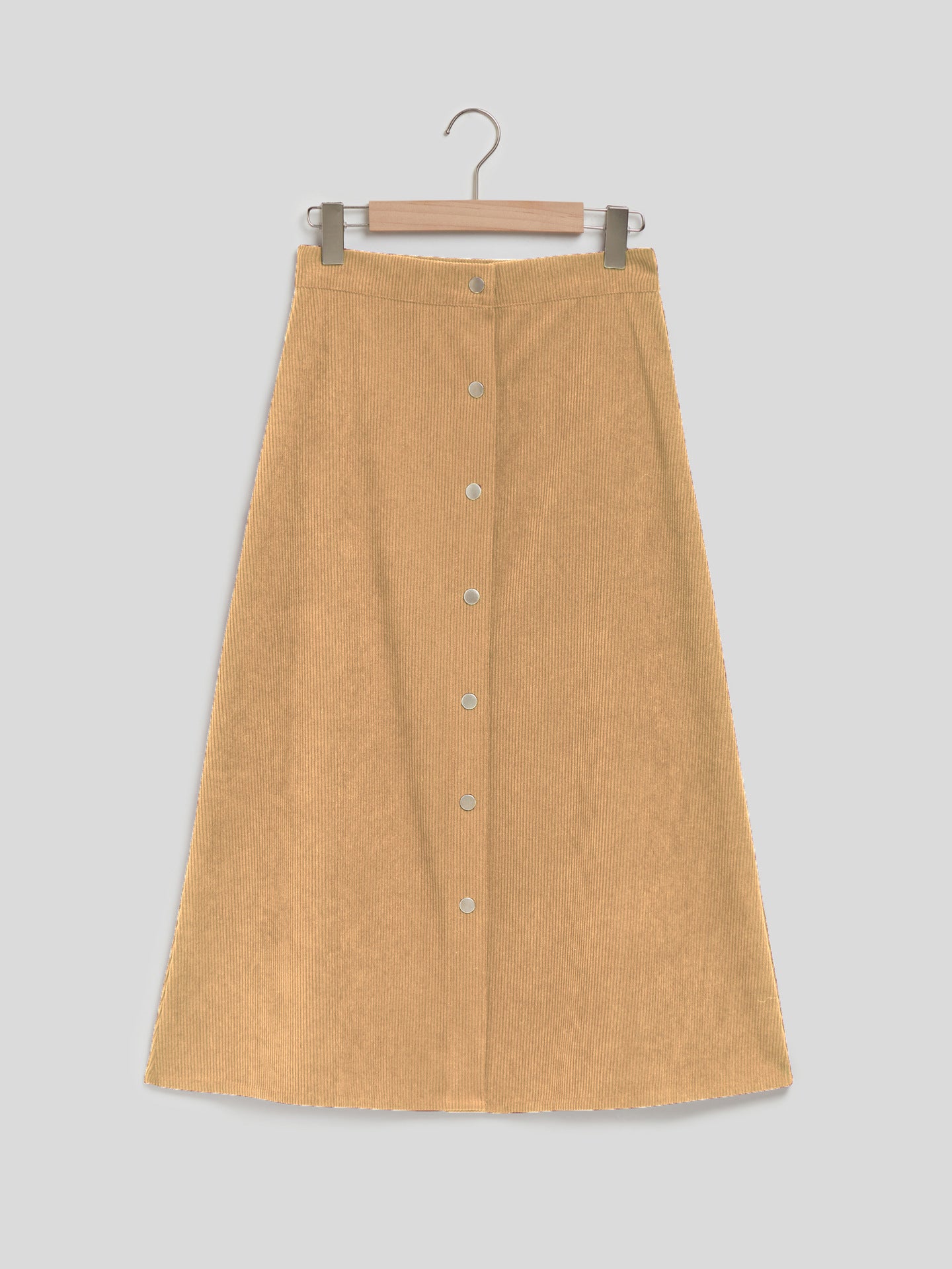 Emery Corduroy Long Button Skirt