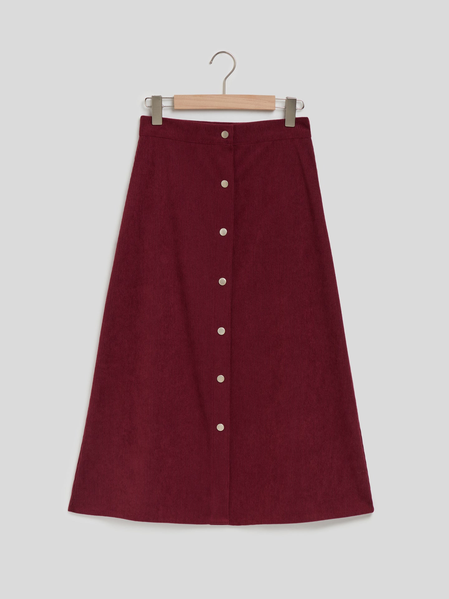 Emery Corduroy Long Button Skirt