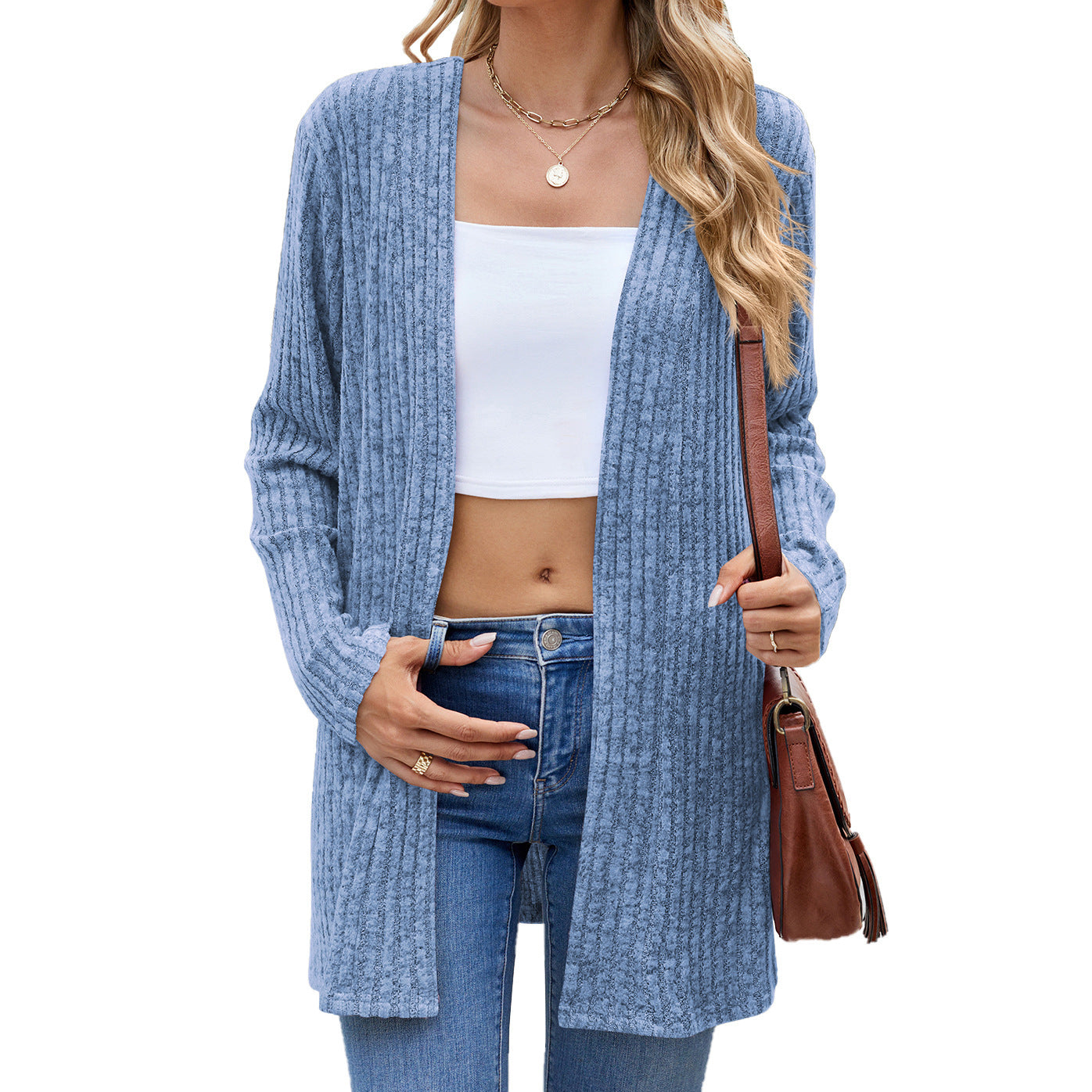 Long Sleeve Loose Sunken Cardigan (9 color options)