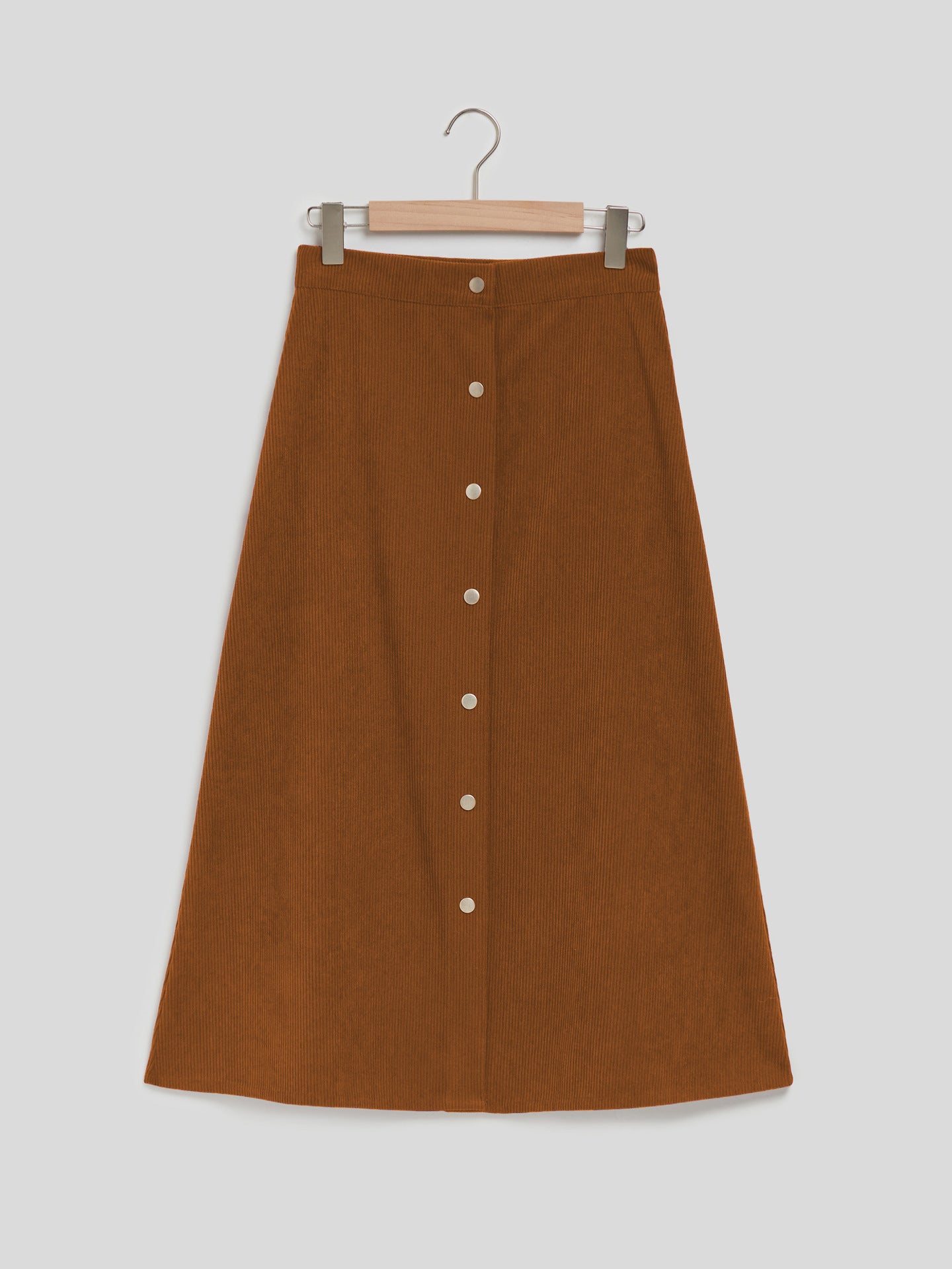 Emery Corduroy Long Button Skirt