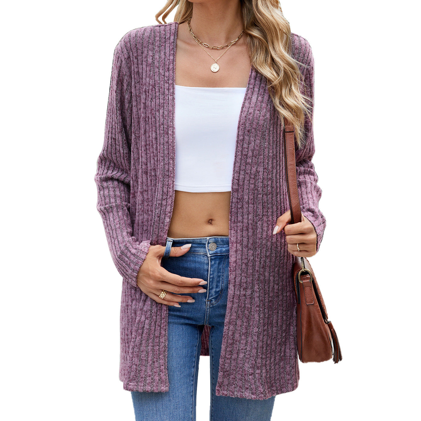 Long Sleeve Loose Sunken Cardigan (9 color options)