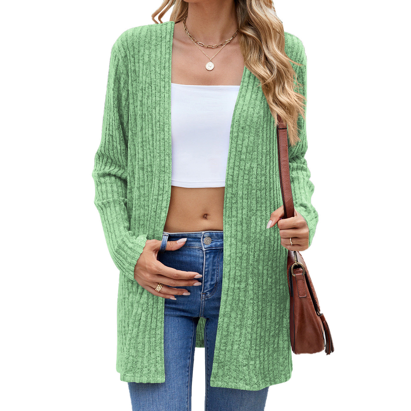 Long Sleeve Loose Sunken Cardigan (9 color options)