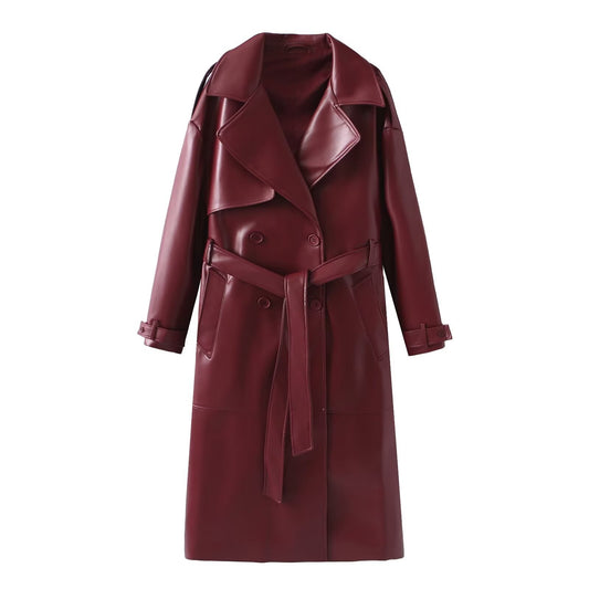 Maison Vivant Leather Trench Coat