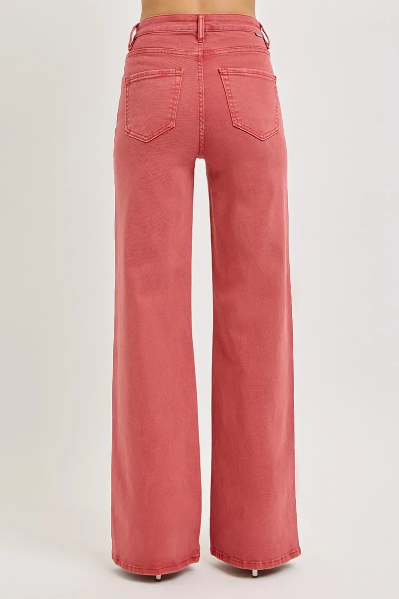 Maison Vivant High Rise Tummy Control Wide Leg Jeans