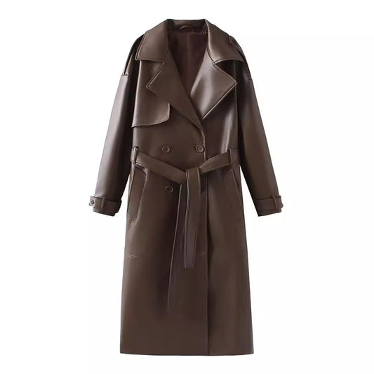 Maison Vivant Leather Trench Coat