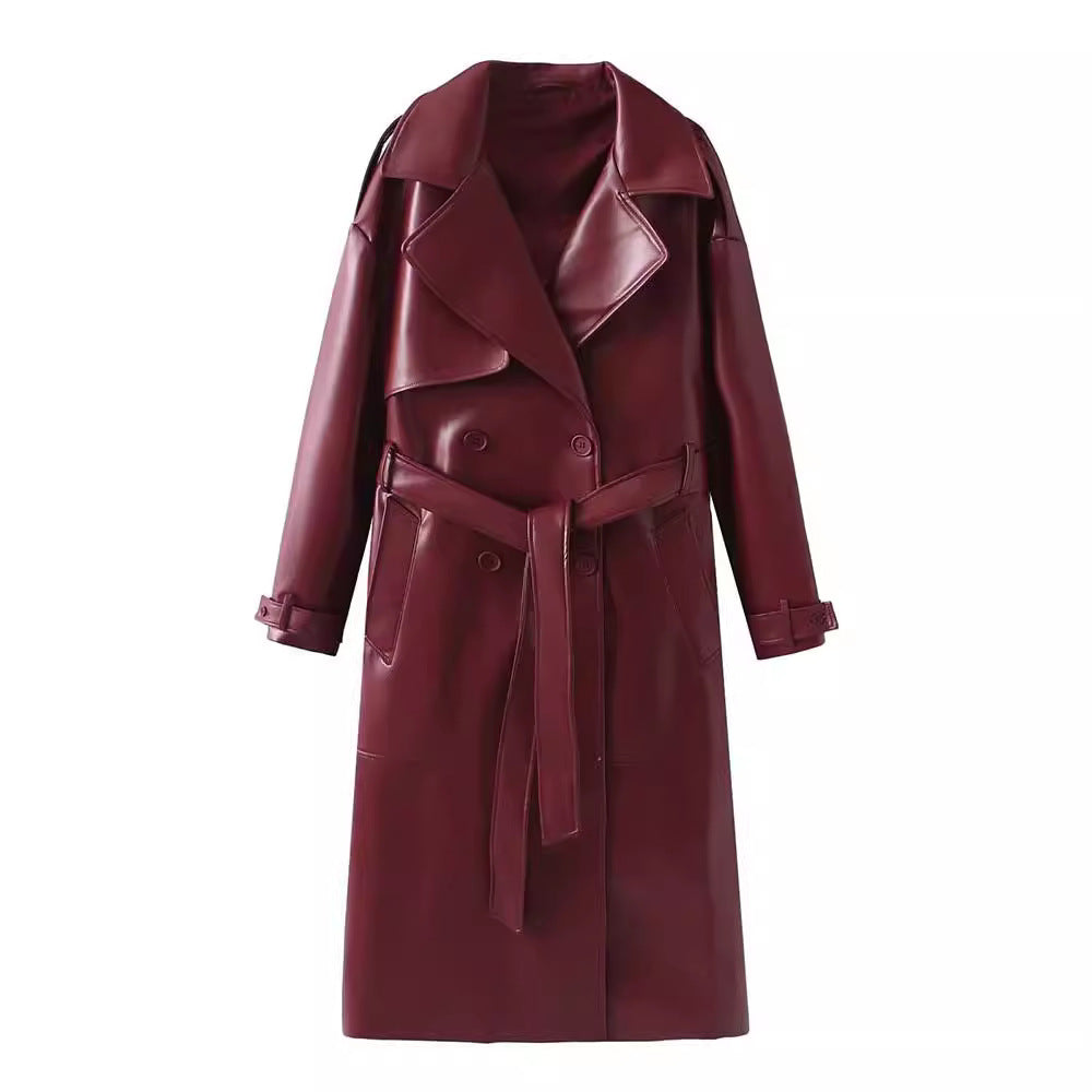 Maison Vivant Leather Trench Coat