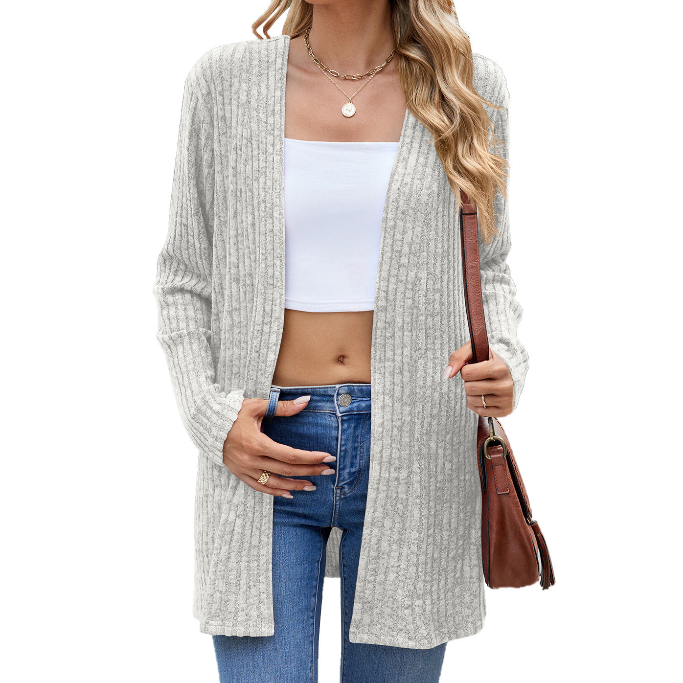 Long Sleeve Loose Sunken Cardigan (9 color options)