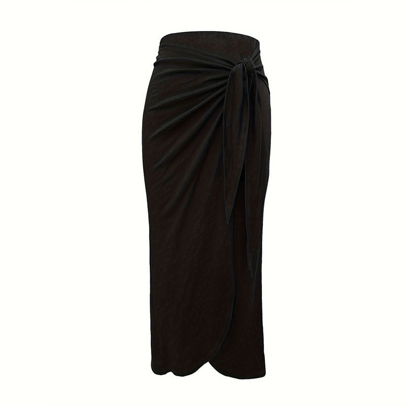 Maison Vivant Bundle Slit Irregular Skirt High Sense