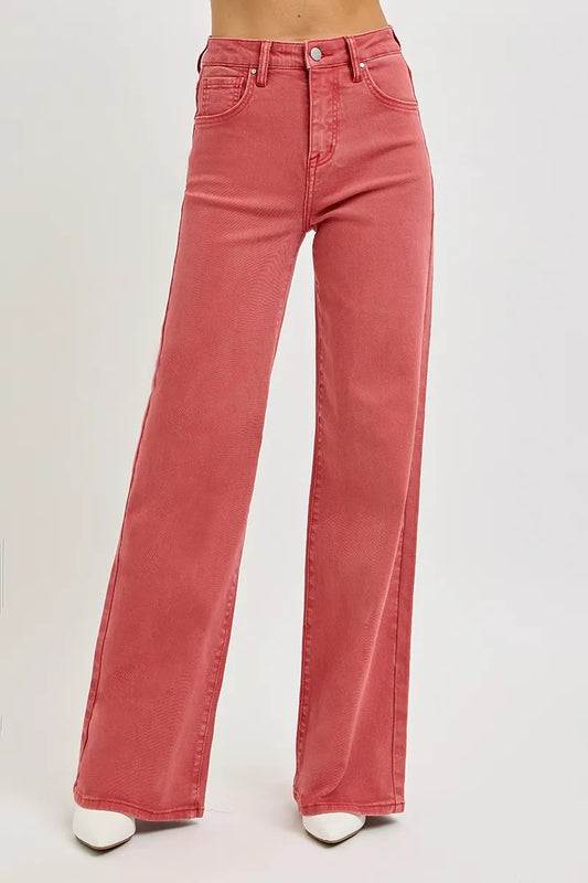 Maison Vivant High Rise Tummy Control Wide Leg Jeans