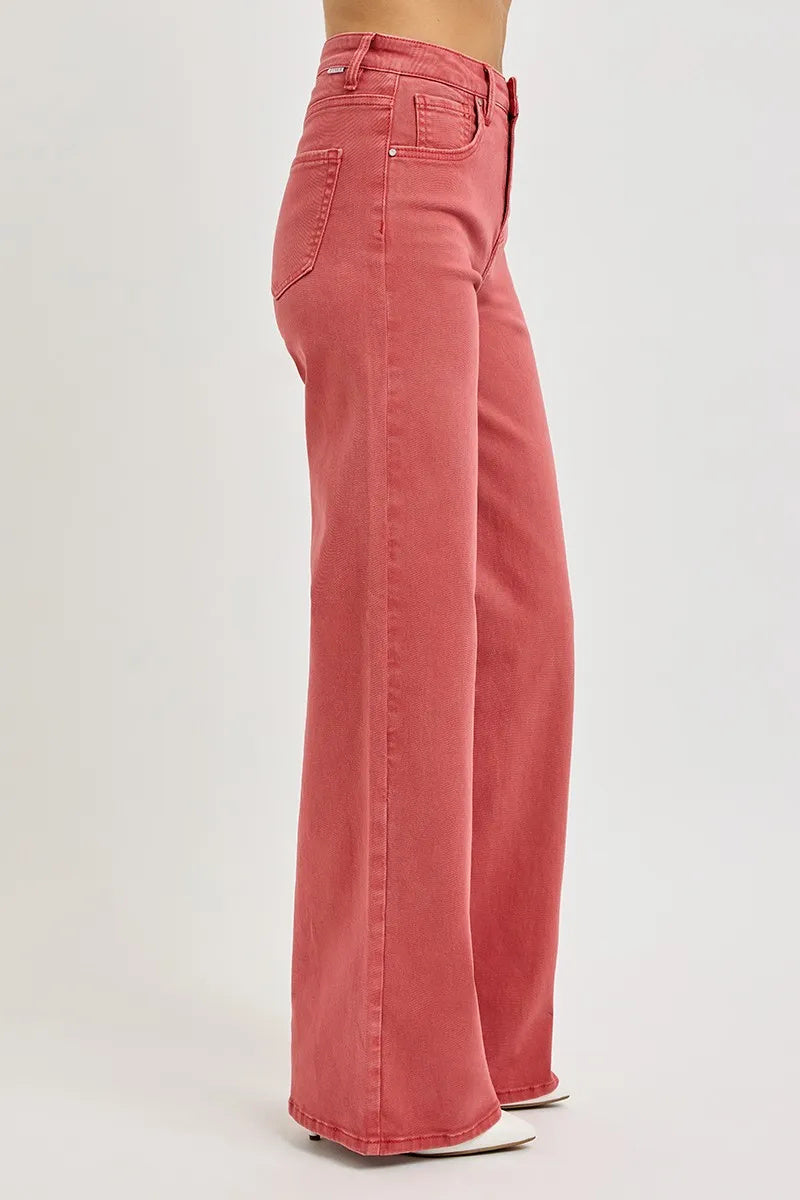 Maison Vivant High Rise Tummy Control Wide Leg Jeans