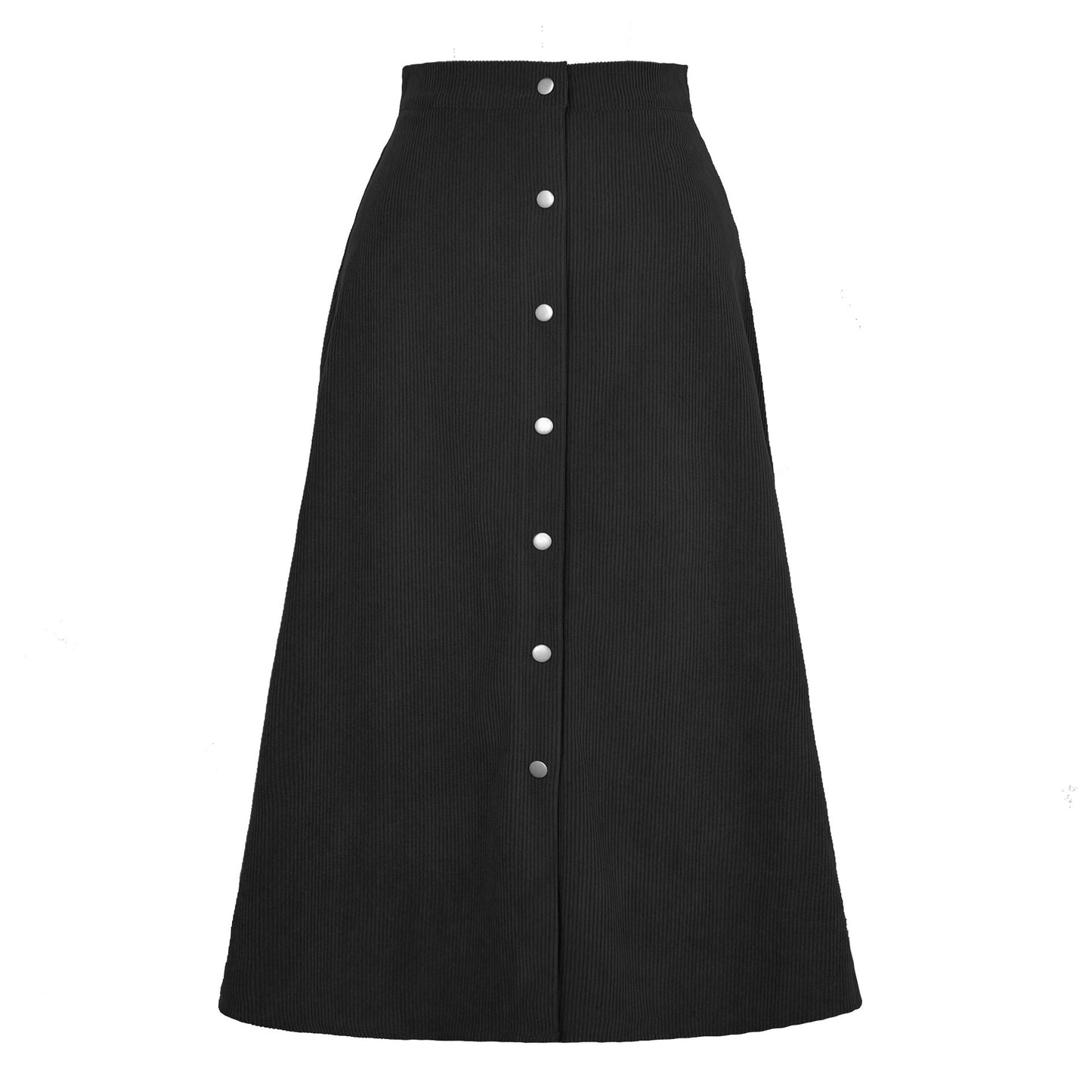 Emery Corduroy Long Button Skirt