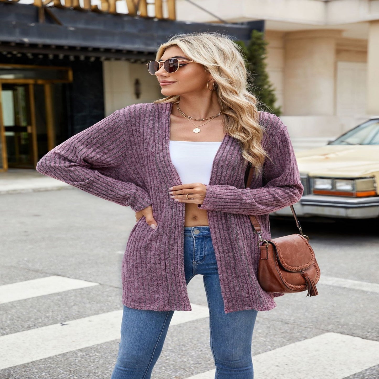 Long Sleeve Loose Sunken Cardigan (9 color options)