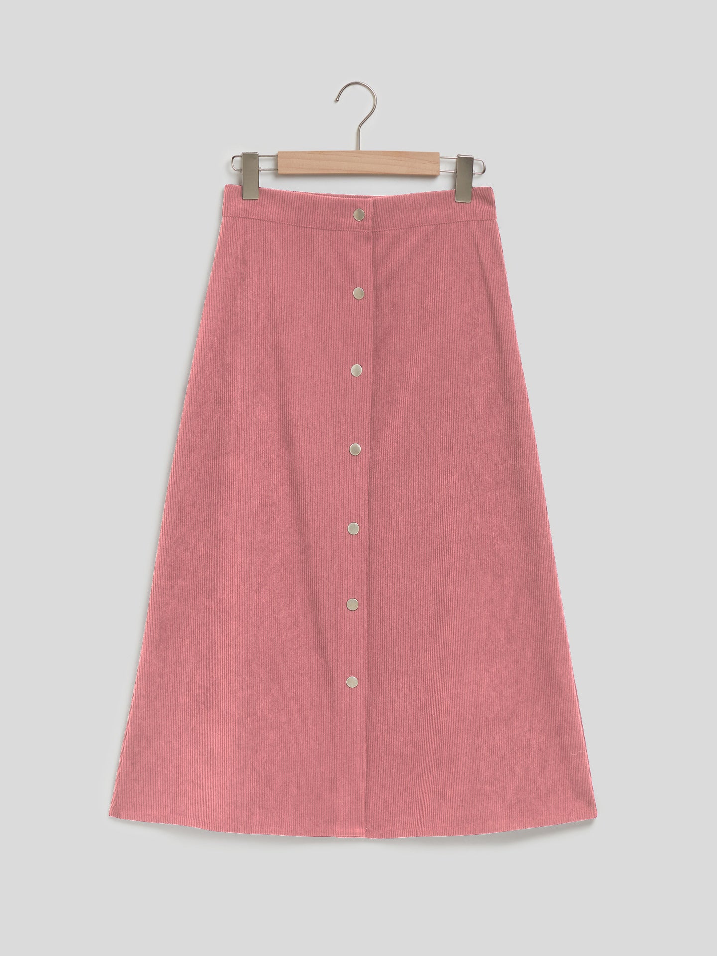 Emery Corduroy Long Button Skirt